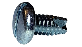 [10000 BULK] Type 23 Thread Cutting Screws | Pan Head | Slotted Drive | Steel Zinc Plated | #6-32 X 1/4