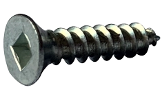 [10000 BULK] Type AB Self Tapping Sheet Metal Screws | Flat Head | Square Drive | Steel Zinc & Bake | #6 X 3/8