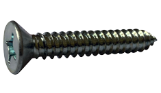 #6 X 2-1/2" Type A Sheet Metal Screws | Flat Head Phillips Drive | Steel Zinc Plated (100 / Pkg.)