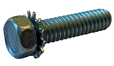 [2000 BULK] External Washer Sem Screws | Hex Head | Unslotted Drive | Steel Zinc Plated | 1/4-20 X 5/8