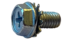 [8000 BULK] External Washer Sem Screws | Hex Washer Head | Phillips Drive | Steel Zinc Plated | #10-32 X 3/8