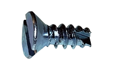#6-20 X 3/8" Type 25 Thread Cutting Screws | Flat Head Slotted Drive | Steel Zinc & Bake (10000 / Pkg.)