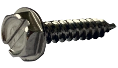 [750 PKG] Type AB Self Tapping Sheet Metal Screws | Indented Hex Washer Head | Slotted Drive | 18/8 Stainless Steel | 5/16 X 1/2