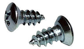 #6 X 3/8" Type A Self Tapping Sheet Metal Screws | Oval Undercut Head | Phillips Drive | Steel Zinc & Bake (10000/Pkg.)