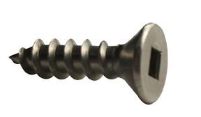 [2000 BULK] Type A Self Tapping Sheet Metal Screws | Flat Head | Square Drive | 18/8 Stainless Steel | #10 X 1-1/2