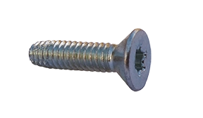 #6-32 X 3/8" Type F Thread Cutting Screws | Flat Head Six Lobe Drive | Steel Zinc & Bake (10000 / Pkg.)