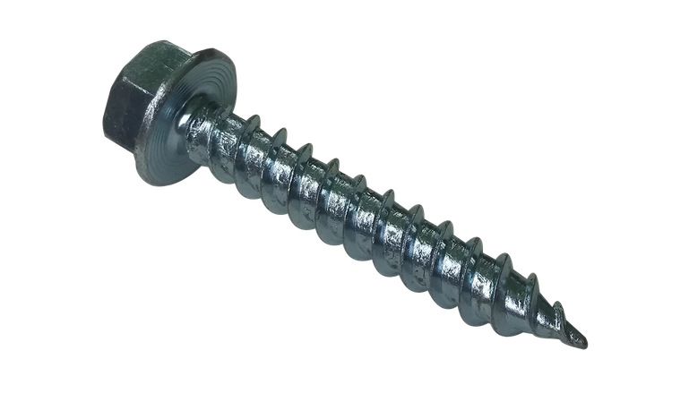 [3000 BULK] Self Piercing Screws | Indented Hex Washer Head | Unslotted | Steel Zinc Plated | #10 X 1