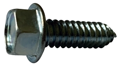 [250 PKG] Type AB Self Tapping Sheet Metal Screws | Indented Hex Washer Head | Slotted Drive | Steel Zinc & Bake | #12 X 5