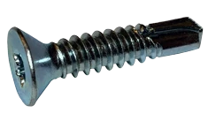 [10000 BULK] Self Drilling Screws Six Lobe Flat #2 Point Zinc Plated & Baked 1/4-14 X 4