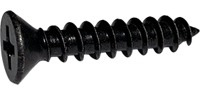[2000 BULK] Sheet Metal Screws Type A Phillips Flat Head 18/8 Stainless Steel Black Oxide #10 X 1-1/4