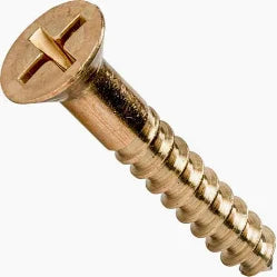 [100 PKG] Wood Screws Frearson Drive Flat Head Silicon Bronze 6 X 1