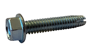 [6000 BULK] Type 1 Thread Cutting Screws | Indented Hex Washer Head | Unslotted | Steel Zinc Plated | #10-24 X 5/8