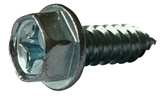 #8 X 1/2" Type AB Self Tapping Sheet Metal Screws | Indented Hex Washer Head | Phillips Drive | Steel Zinc & Bake (10000/Pkg.)