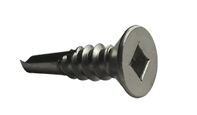 #14 X 3/4" Self-Drilling Screws | Flat Head | Square Drive | Point Type 3 | Steel Zinc Plated (3000/Pkg.)
