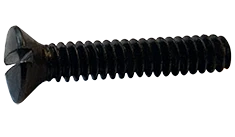 #6-32 X 3/4" Machine Screws | Oval Head | Slotted Drive | Steel Black Oxide (10000/Pkg.)