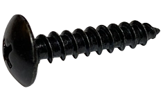 #8 X 1" Type A Self Tapping Sheet Metal Screws | Truss Head | Phillips Drive | Steel Black Zinc & Bake (5000/Pkg.)