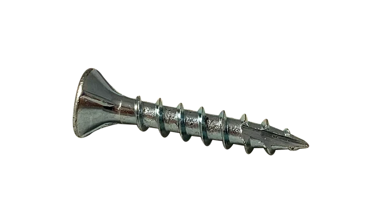[10500 BULK] Wood Screws Deep Thread Square Drive Flat Head Nibbed Fully Threaded Type 17 Steel Zinc Bake 8 X 1