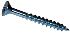 #8 X 3" Wood Screws | Deep Thread | Combination Square/Phillips Drive | Flat Head | Steel Zinc & Bake (1600 / Pkg.)