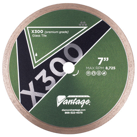 Diamond Vantage 1408EGWX3 | 14" x 0.080" x 1" Diamond Blade for Glass Tile | X300 GLASS TILE