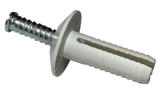 Truss Head Nylon Anchor Rivet, White Nylon, Steel Pin