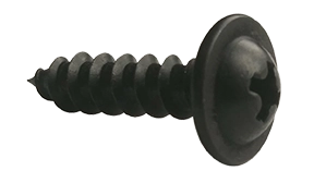 #10 X 3/4" Type A Self Tapping Sheet Metal Screws | Round Washer Head | Phillips Drive | Steel Black Oxide (4000/Pkg.)