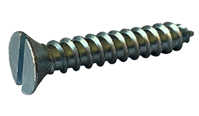 [100 PKG] Sheet Metal Screws Type A Slotted Flat Head 18/8 Stainless Steel #4 X 1/4