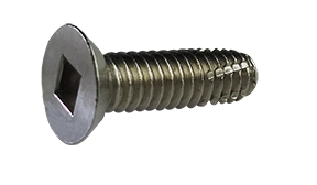 #10-24 X 3/4" Type F Thread Cutting Screws | Flat Undercut Head Square Drive | 18/8 Stainless Steel (3500 / Pkg.)