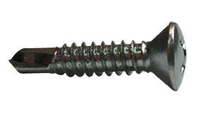 #8 X 1-1/2" Self-Drilling Screws | Oval Head | Phillips Drive | Steel Black Oxide (4000/Pkg.)