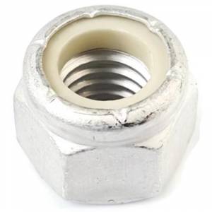 [100 PKG] Hex Lock Nuts Nylon Insert Aluminum 1/4-20