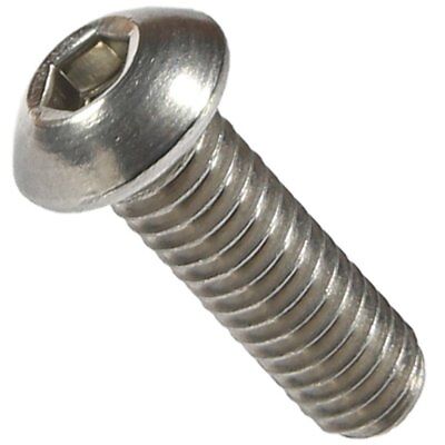 [25 PKG] Cap Screws Button Socket 18/8 Stainless 1/4-20 X 4