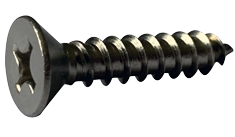 [500 PKG] Type A Self Tapping Sheet Metal Screws | Flat Head | Phillips Drive | 18/8 Stainless Steel | #14 X 2
