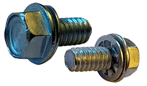 [3000 BULK] Internal Washer Sem Screws | Hex Washer Head | Unslotted Drive | Steel Zinc Plated | 1/4-20 X 3/4