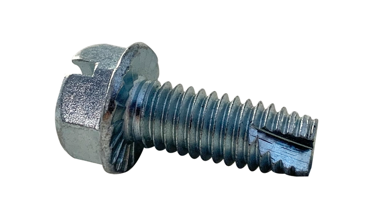 [1500 BULK] Type 23 Thread Cutting Screws | Indented Hex Washer Serrated Head | Slotted Drive | Steel Zinc Plated | 5/16-18 X 3/4