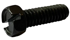 #10-24 X 3/8" Machine Screws | Indented Hex Head | Slotted Drive | Steel Black Oxide (8000/Pkg.)