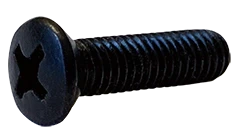 #6-32 X 1/2" Machine Screws | Oval Head | Phillips Drive | Steel Black Oxide (10000/Pkg.)