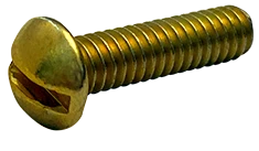 Machine Screws Slotted Round Zinc Yellow 8-32 X 3/8