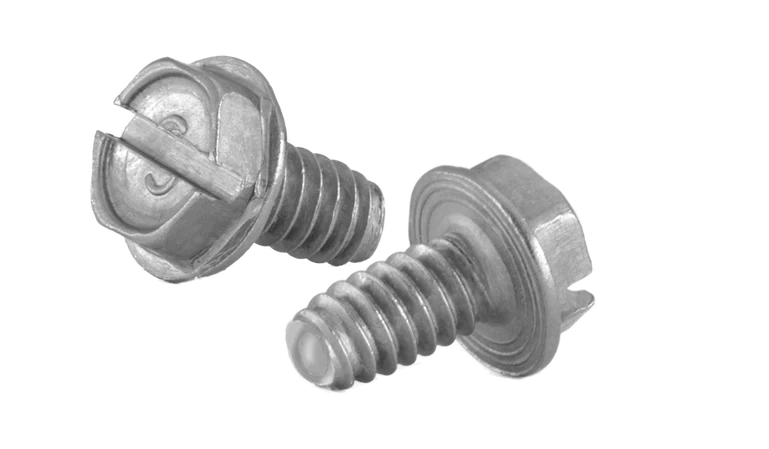 [1000 BULK] Thread Rolling Screws Slotted Indented Hex Washer Head 18/8 Stainless Steel Tri-Lobe 1/4-20 X 3/4 Taptite Screws Alternative