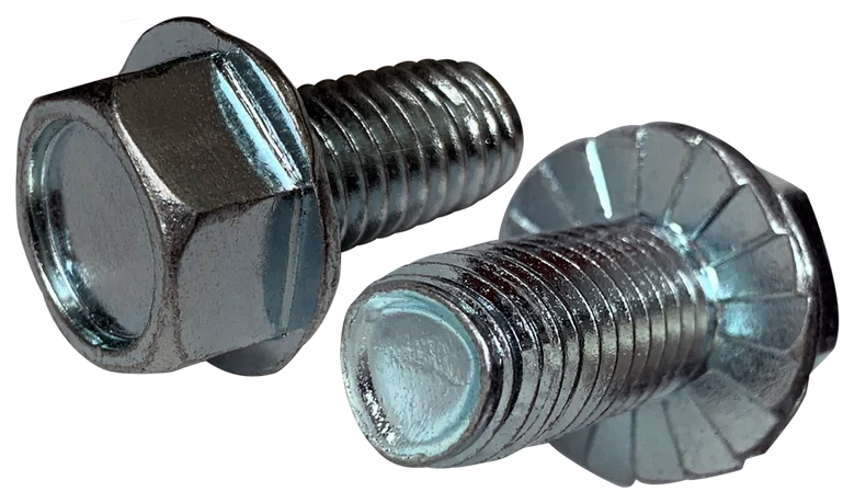 [6000 BULK] Thread Rolling Screws Unslotted Indented Serrated Hex Washer Head Steel Zinc & Waxed Tri-Lobe #8-32 X 1 Taptite Screws Alternative