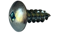#14 X 1-1/4" Type A Self Tapping Sheet Metal Screws | Pan Head | Square Drive | Steel Zinc & Bake (2000/Pkg.)