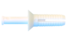 Flat Head Nylon Anchor Rivet, White Nylon, Nylon Pin