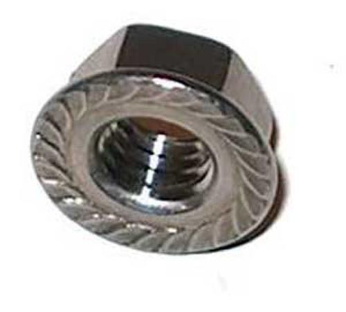 [200 PKG] Hex Flange Lock Nuts Serrated 316 Stainless 1/4-20