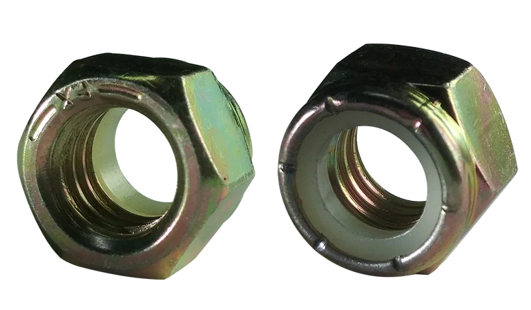 [100 PKG] Hex Lock Nuts Nylon Inserts Grade 8 Steel Zinc Yellow 1/2-20