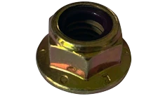 [600 BULK] Hex Flange Lock Nuts Nylon Insert Grade 8 Alloy Steel Zinc Yellow 1/4-20