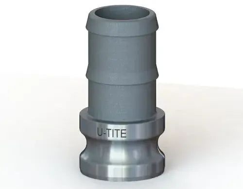 2" Type E Cam & Groove Adapter x Hose Shank | U-Tite | Aluminum (2 / Pkg.)
