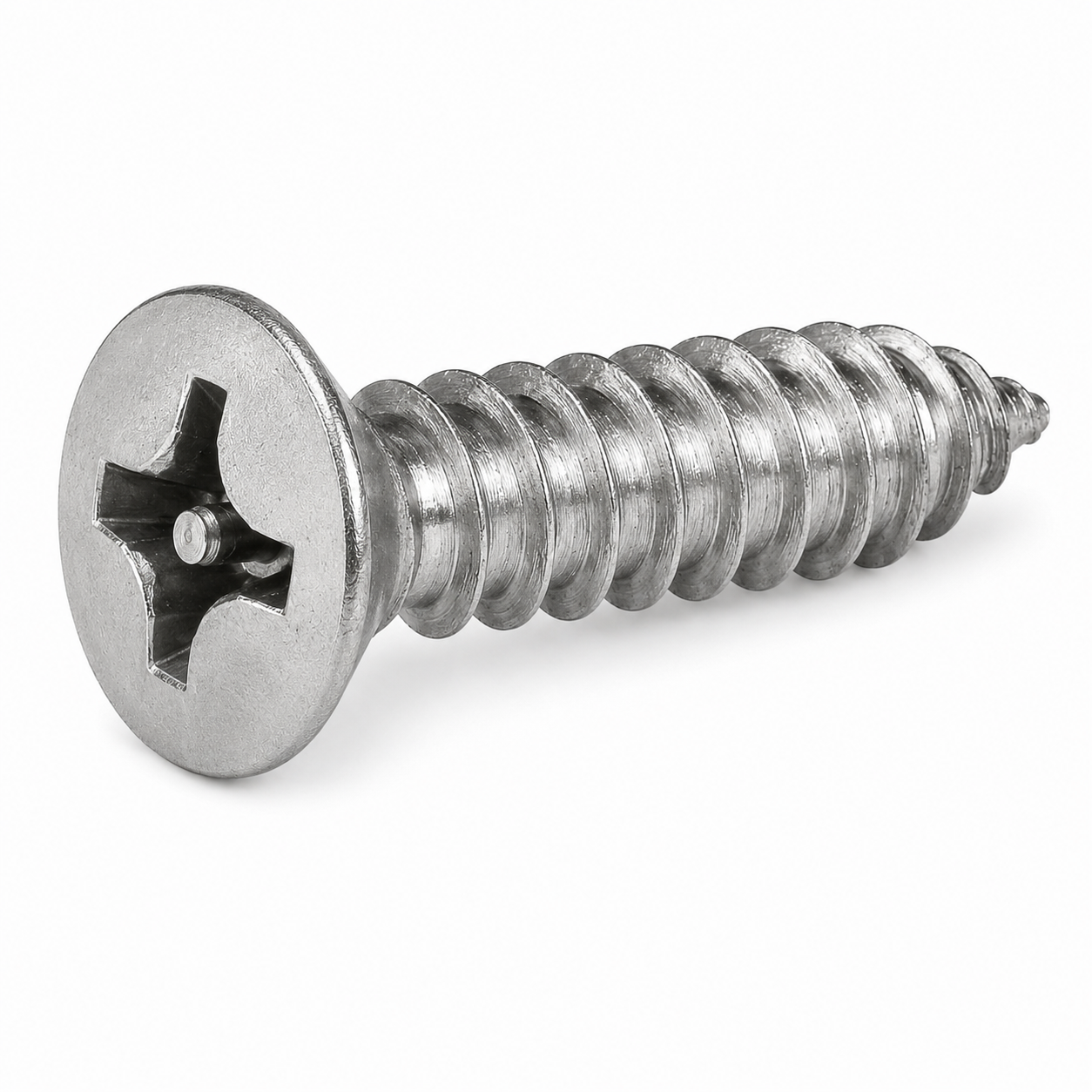 #4 X 1/2" Tamper Resistant Sheet Metal Screws | Flat Head Pin-In Phillips Drive | 18/8 Stainless Steel (100 / Pkg.)