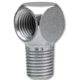 1/8-27 PTF SAE Short Male x 1/8-27 NPTF Female 90 Degree Elbow Grease Fitting Adapter | Steel Zinc Clear (100 / Pkg)