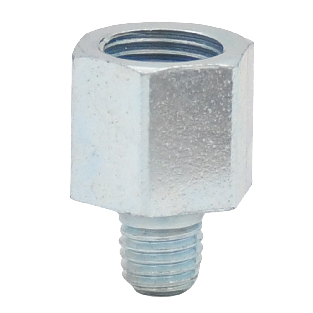 1/4-28 SAE-LT Male x 1/8-27 NPTF Female Hex Straight Grease Fitting Adapter | Steel Zinc Clear (75 / Pkg)