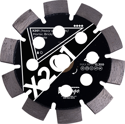 Diamond Vantage 0525CDPX2-1T | 5" x 0.250" Diamond Blade for Tuck Pointing | X201