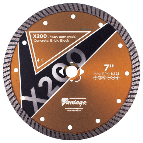Diamond Vantage S-0709UDZX2-1 | 7" x 0.095" Diamond Blade for Granite/Engineered Stone | X200