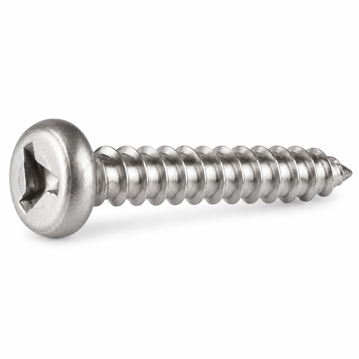 #4 X 3/8" Tamper Resistant Sheet Metal Screws | Pan Head Tri-Wing Drive | 18/8 Stainless Steel (100 / Pkg.)